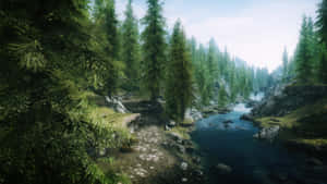 Majestic View Of The Whiterun Valley In Skyrim Wallpaper