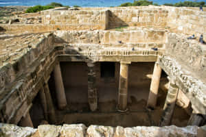 Majestic View Of Tombs Of The Kings In Paphos, Cyprus Wallpaper