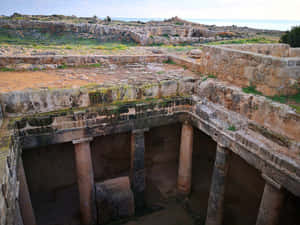 Majestic View Of Tombs Of The Kings, Paphos Wallpaper