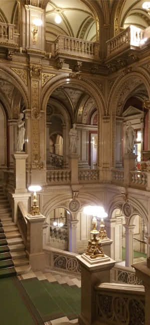 Majestic View Of Vienna Cathedral In Twilight Wallpaper