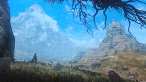 Majestic View Of Whiterun In Skyrim Wallpaper