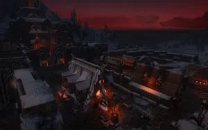 Majestic View Of Windhelm In Skyrim Wallpaper