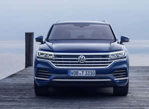 Majestic Volkswagen Touareg Showcasing Robust Design Wallpaper