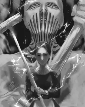 Majestic War Hammer Titan In Action Wallpaper