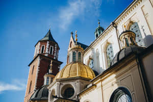 Majestic Wawel Castle Church Close Up Wallpaper