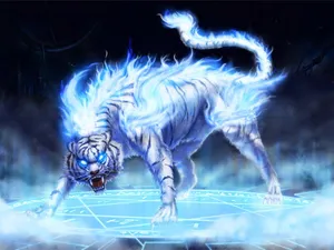 Majestic White Lion On The Rock In 3d Wallpaper