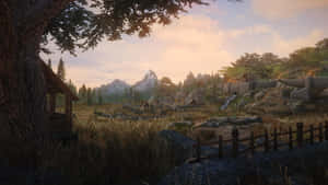 Majestic Whiterun View In Skyrim Wallpaper