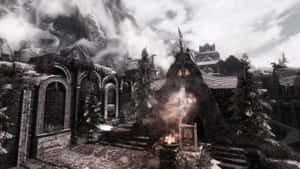 Majestic Windhelm Of Skyrim Wallpaper