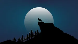 Majestic Wolf In The Mountains Wallpaper