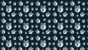 Majestic Wolf Pattern Wallpaper