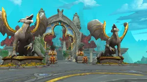 Majestic World Of Warcraft Dragon Unleashing Its Power Wallpaper