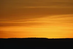 Majestic Yellow Sky At Sunset Wallpaper