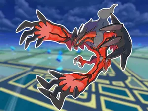 Majestic Yveltal Soaring - A Symbol Of Destruction In Pokemon Go Wallpaper