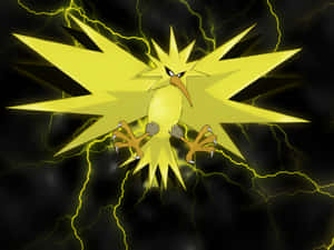 Majestic Zapdos Unleashing Power Wallpaper