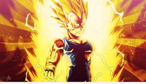 Majin Vegeta – Fierce And Unstoppable Wallpaper