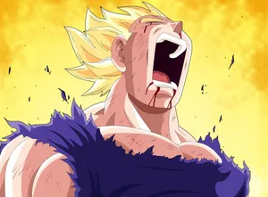 Majin Vegeta Screaming Wallpaper