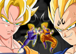 Majin Vegeta Unleashing The Full Power Of His Immense Strength Wallpaper