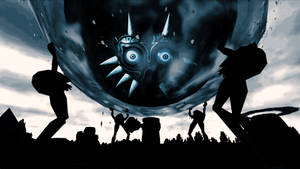 Majora's Mask Black Reflection Wallpaper