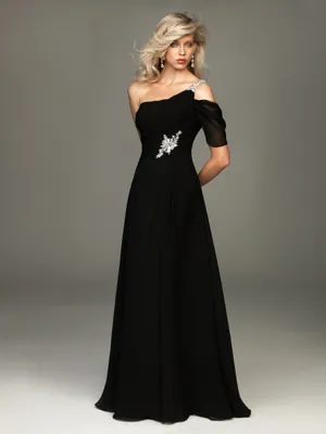 Make A Lasting Impression With This Elegant Black Tie Dress. Wallpaper