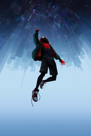 Make A Statement With The Sleek And Stylish Miles Morales Iphone. Wallpaper