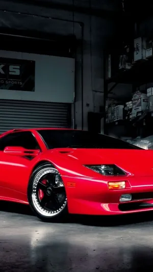 Make A Statement With This Bold Red Car Iphone Wallpaper