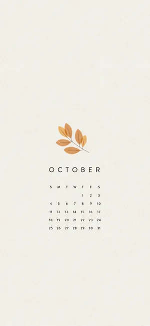 Make Every Day Of October Count With This Pretty Floral Calendar Page. Wallpaper