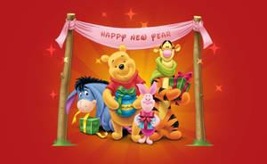 Make Your Christmas Extra Special With Friends Like Winnie The Pooh! Wallpaper