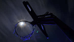 Make Your Hoop Dreams A Reality With A Blue Basketball. Wallpaper