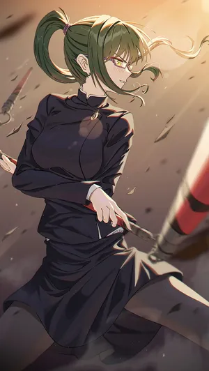 Maki Zenin Readyfor Battle Wallpaper