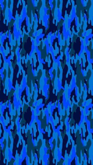 Making A Statement In Classic Blue Bape Camo Wallpaper