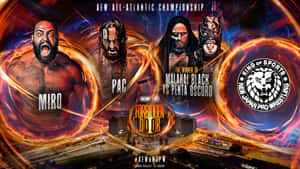 Malakai Black And Penta Oscuro In Peak Wrestling Action Wallpaper