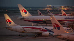 Malaysia Airlines Planesat Dusk Wallpaper