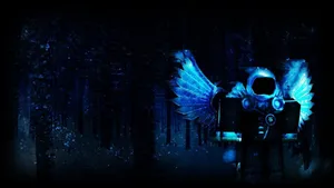 Male Character Roblox Blue Wings Wallpaper