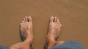 Male Feet With Veiny Instep Wallpaper