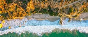 Malibu Beach Aerial View Wallpaper