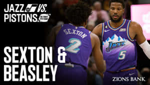 Malik Beasley And Collin Sexton Poster Wallpaper