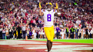 Malik Nabers Celebrates Touchdown Wallpaper