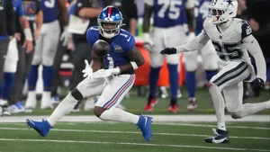 Malik Nabers Football Catch Wallpaper