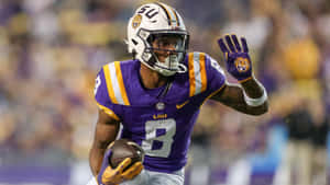 Malik Nabers L S U Highlights Wallpaper