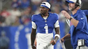 Malik Nabers On Field Wallpaper