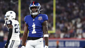 Malik Nabers On Field Wallpaper