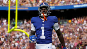 Malik Nabers On Field Wallpaper