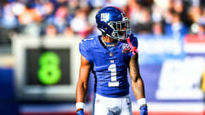 Malik Nabers On Field Wallpaper