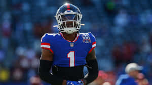 Malik Nabers On Field Wallpaper