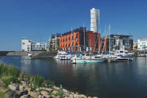 Malmo Marina Near Turning Torso Wallpaper