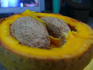 Mammee Fruit Cut Open Wallpaper