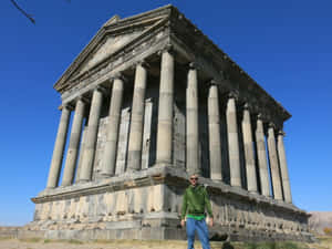 Man At Garni Temple Wallpaper