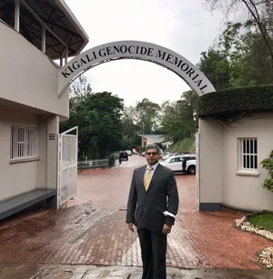 Man At Kigali Genocide Memorial Wallpaper