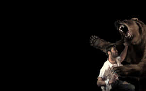 Man Bear Confrontation Wallpaper