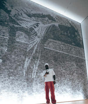 Man Before Mosaic Wall Art Wallpaper